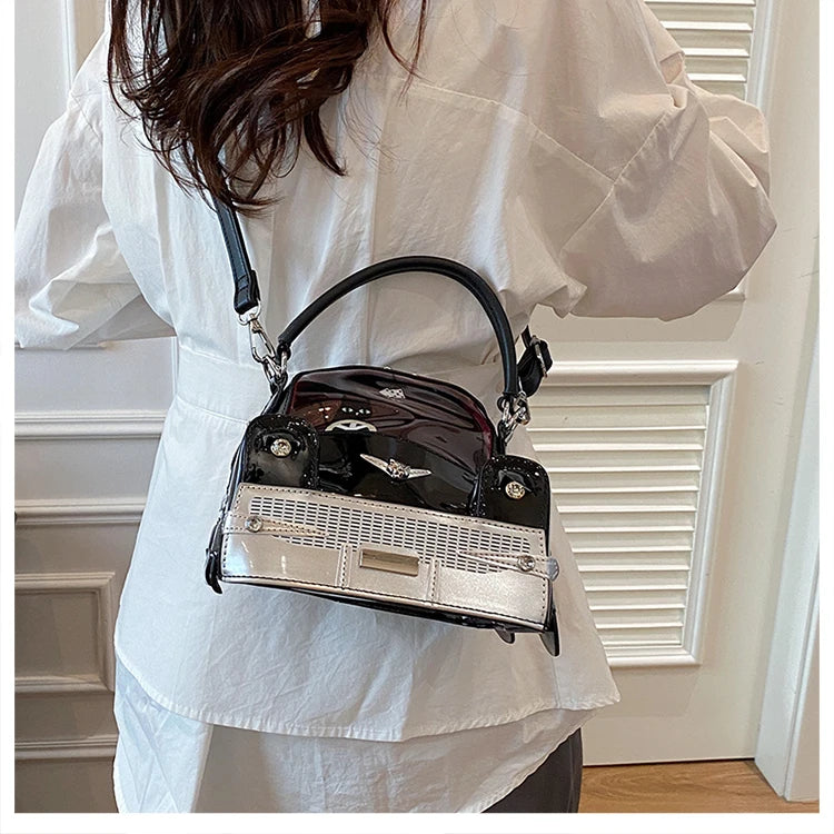 Fashion Creative PU Square Shoulder & Crossbody Bags for Women 2026 Hot SaleLarge Capacity Retro Design Personality Handbags