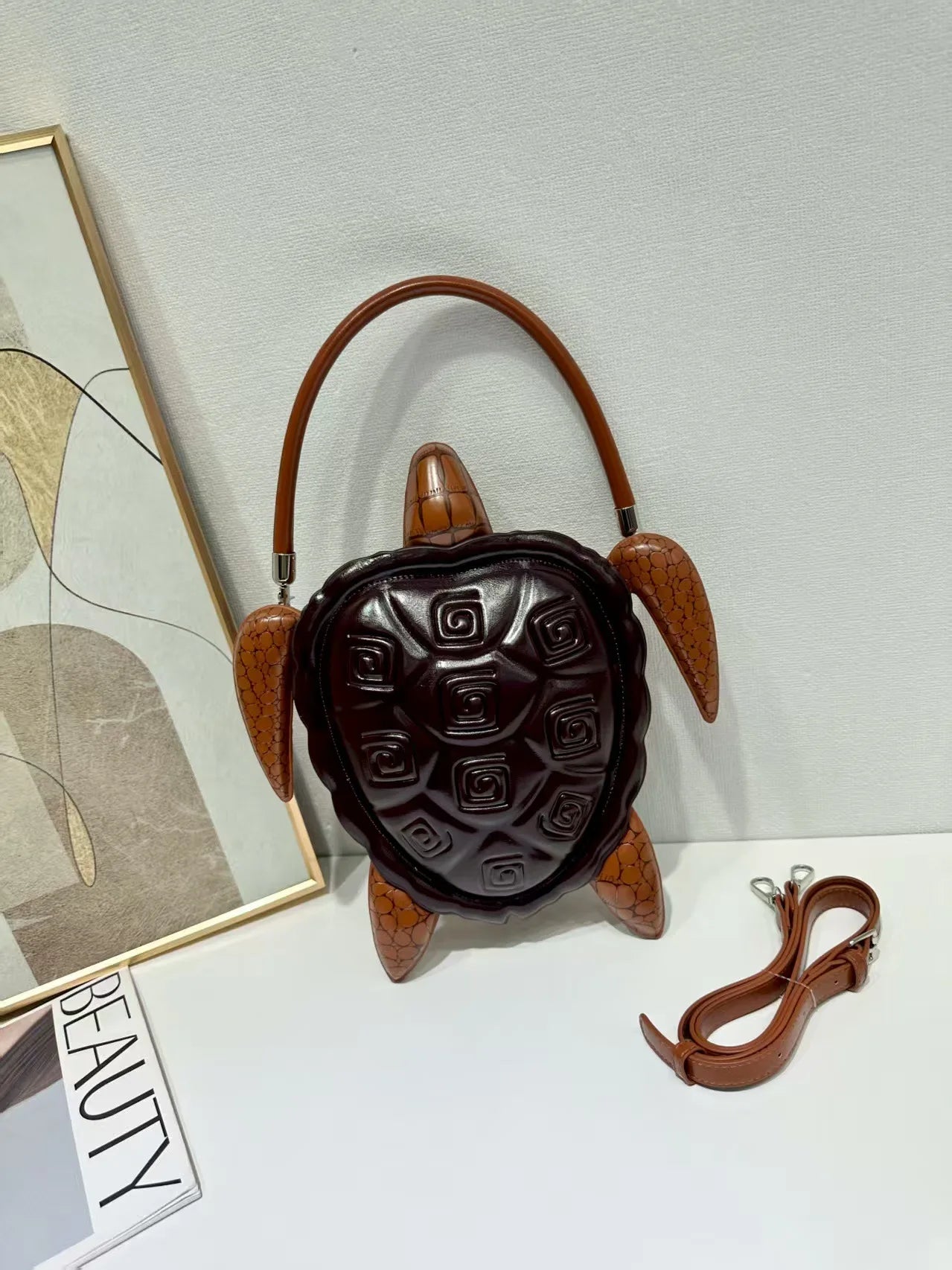 2025 Autumn/Winter New Fashion, Creative, Cute and Funny Turtle Bag, Women's Handbag, Single-Shoulder Crossbody Bag