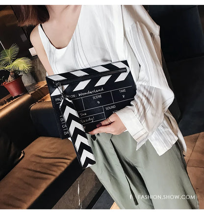 Movie Clapperboard Crossbody Bag | Cute PU Leather Clutch Purse