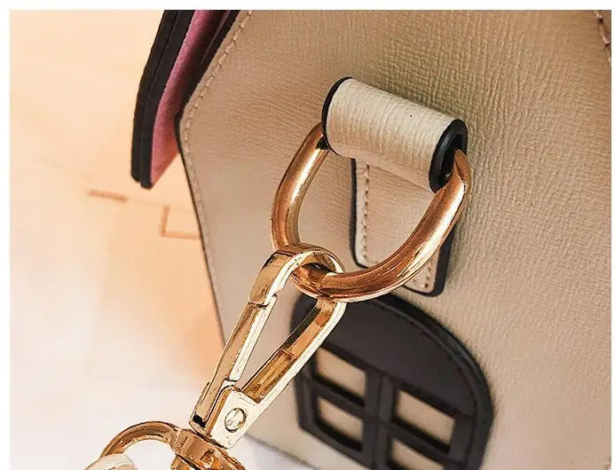 Women's Cute House-Shaped PU Leather Crossbody Bag, Designer Shoulder Bag, Stylish Handbag Purse & Small Tote