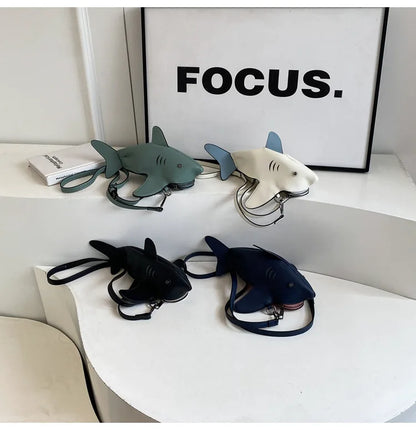 Cute Shark Crossbody Bag for Women | Unique Mini Shoulder Purse