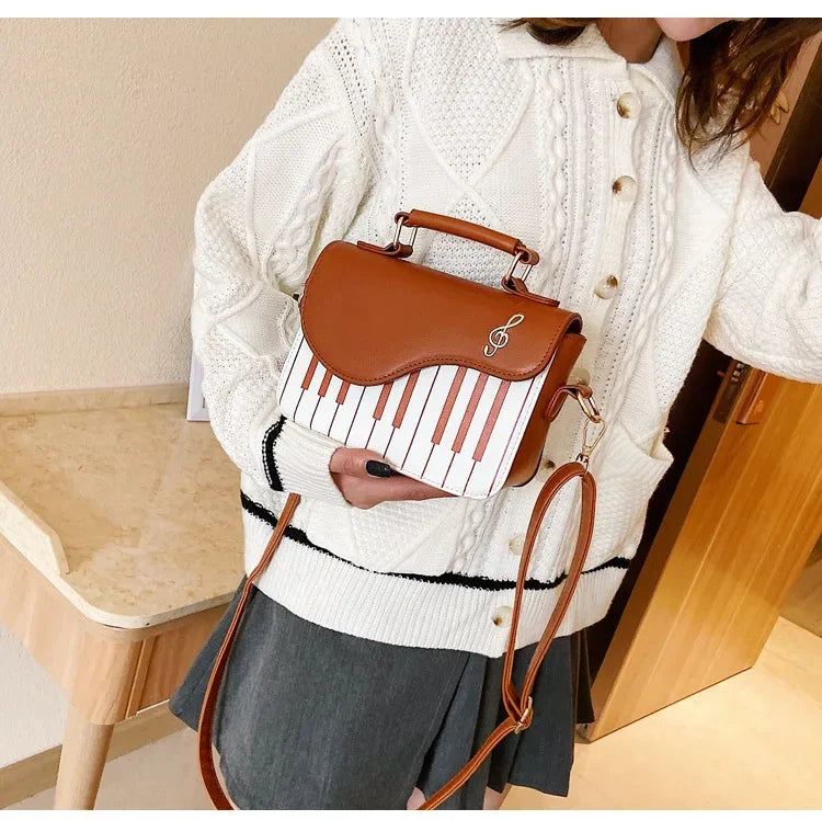 Women's Shoulder Bag Korean Piano Design Women Shoulder Bags PU Leather Messenger Bag Handbag Fashion Corssbody Bag