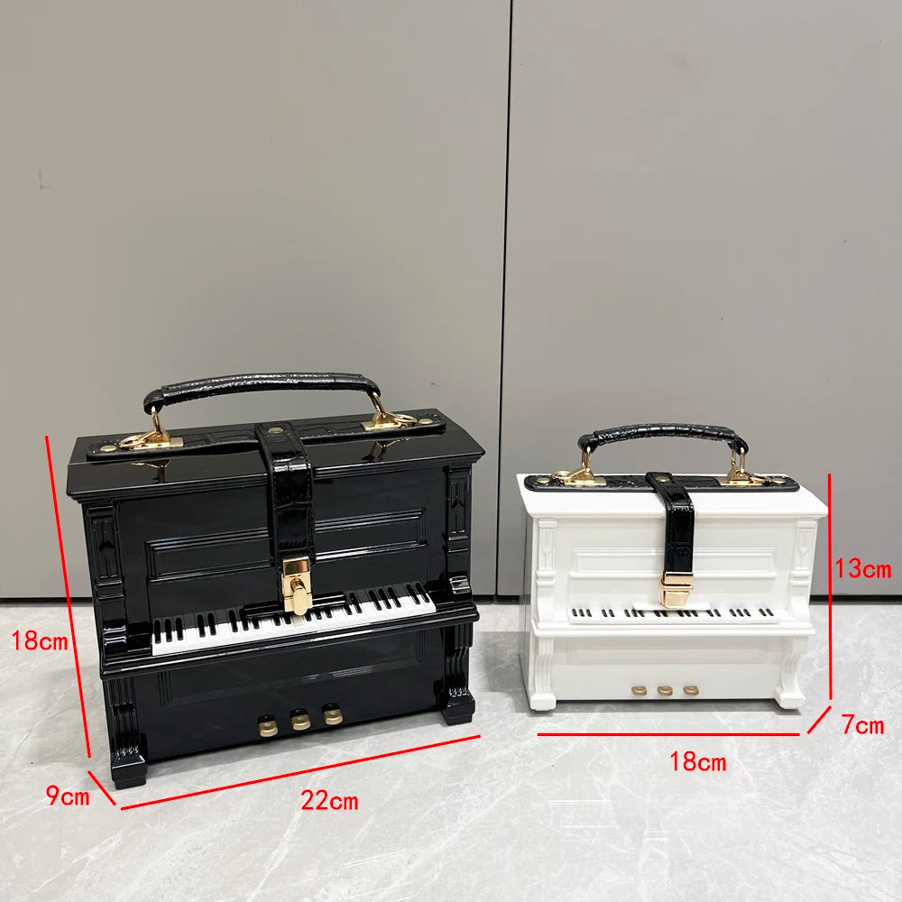 Piano Shaped Handbag for Women | Unique Clutch Statement Purse