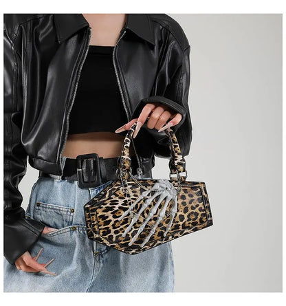 Gothic Coffin Handbag with Skeleton Hand | Alternative Shoulder Bag