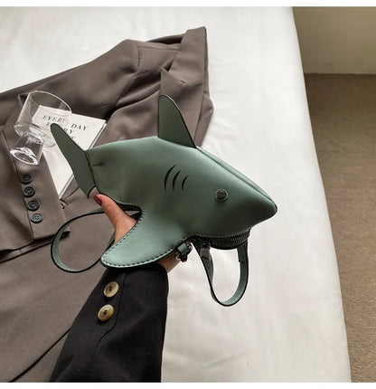 Cute Shark Crossbody Bag for Women | Unique Mini Shoulder Purse