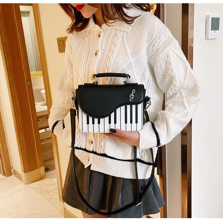 Women's Shoulder Bag Korean Piano Design Women Shoulder Bags PU Leather Messenger Bag Handbag Fashion Corssbody Bag