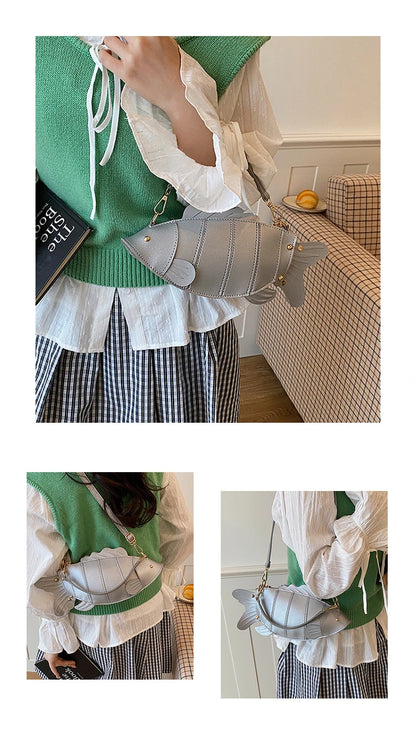 3D Fish Clutch & Crossbody Bag | Novelty Fish Purse for Women