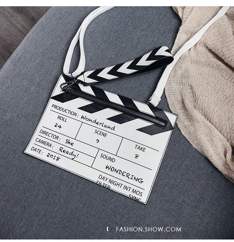 Movie Clapperboard Crossbody Bag | Cute PU Leather Clutch Purse