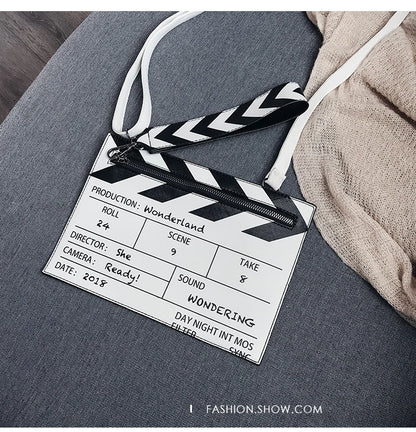 Movie Clapperboard Crossbody Bag | Cute PU Leather Clutch Purse
