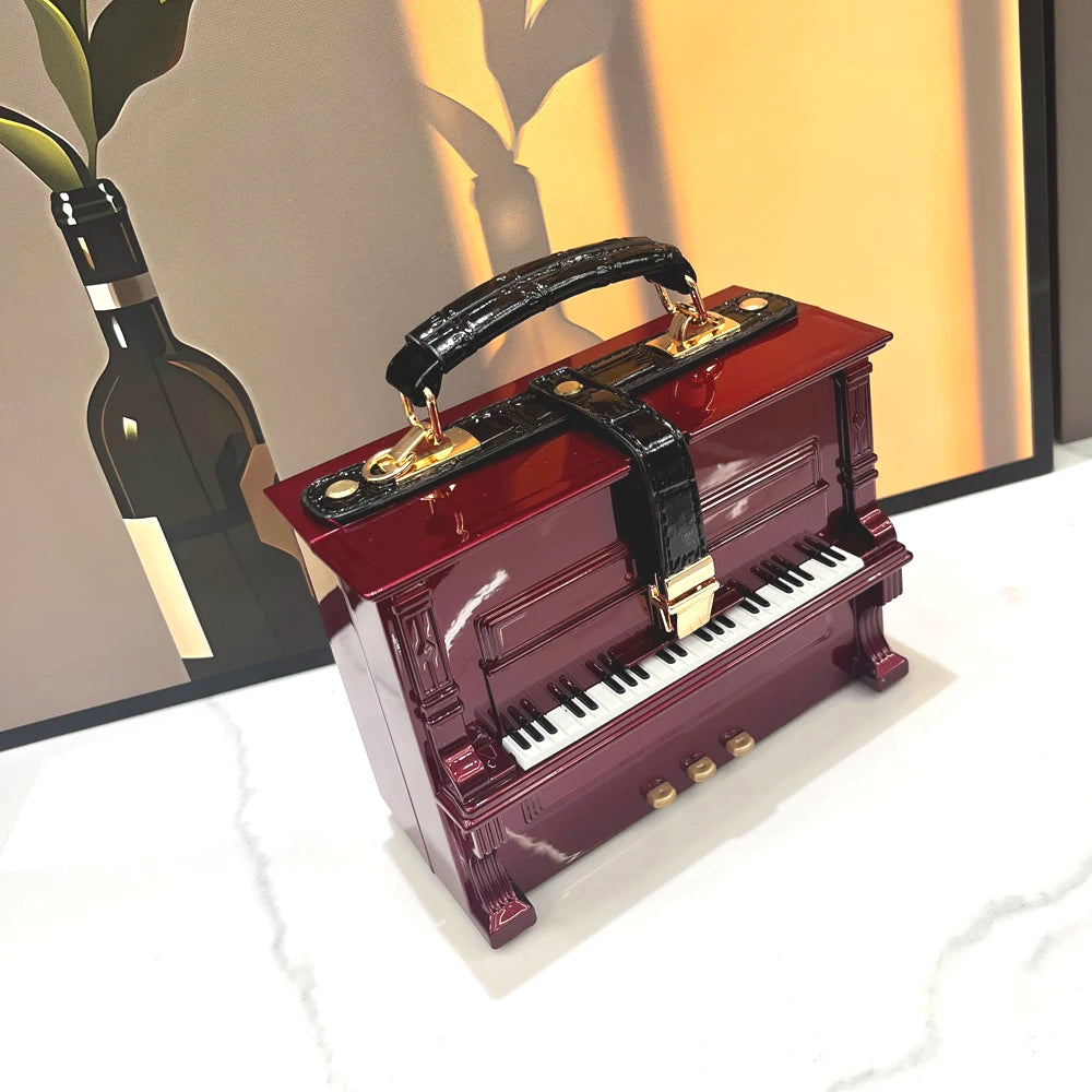 Piano Shaped Handbag for Women | Unique Clutch Statement Purse