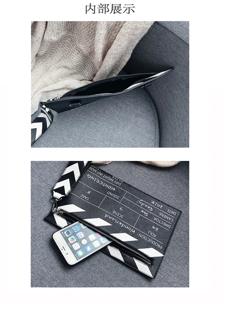 Movie Clapperboard Crossbody Bag | Cute PU Leather Clutch Purse