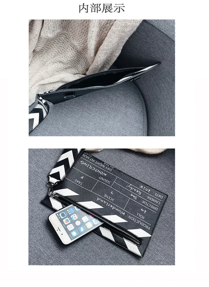 Movie Clapperboard Crossbody Bag | Cute PU Leather Clutch Purse