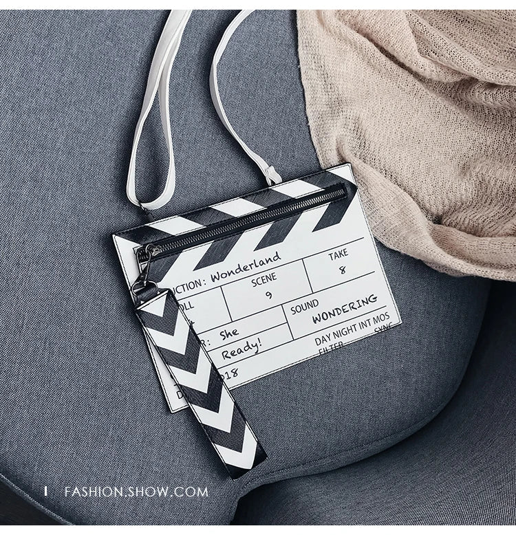 Movie Clapperboard Crossbody Bag | Cute PU Leather Clutch Purse