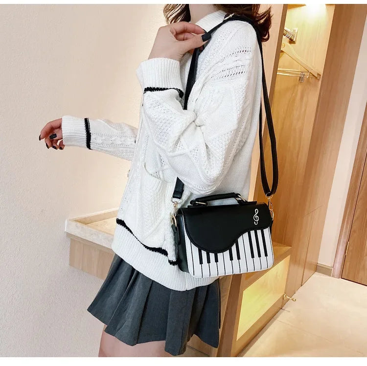 Women's Shoulder Bag Korean Piano Design Women Shoulder Bags PU Leather Messenger Bag Handbag Fashion Corssbody Bag