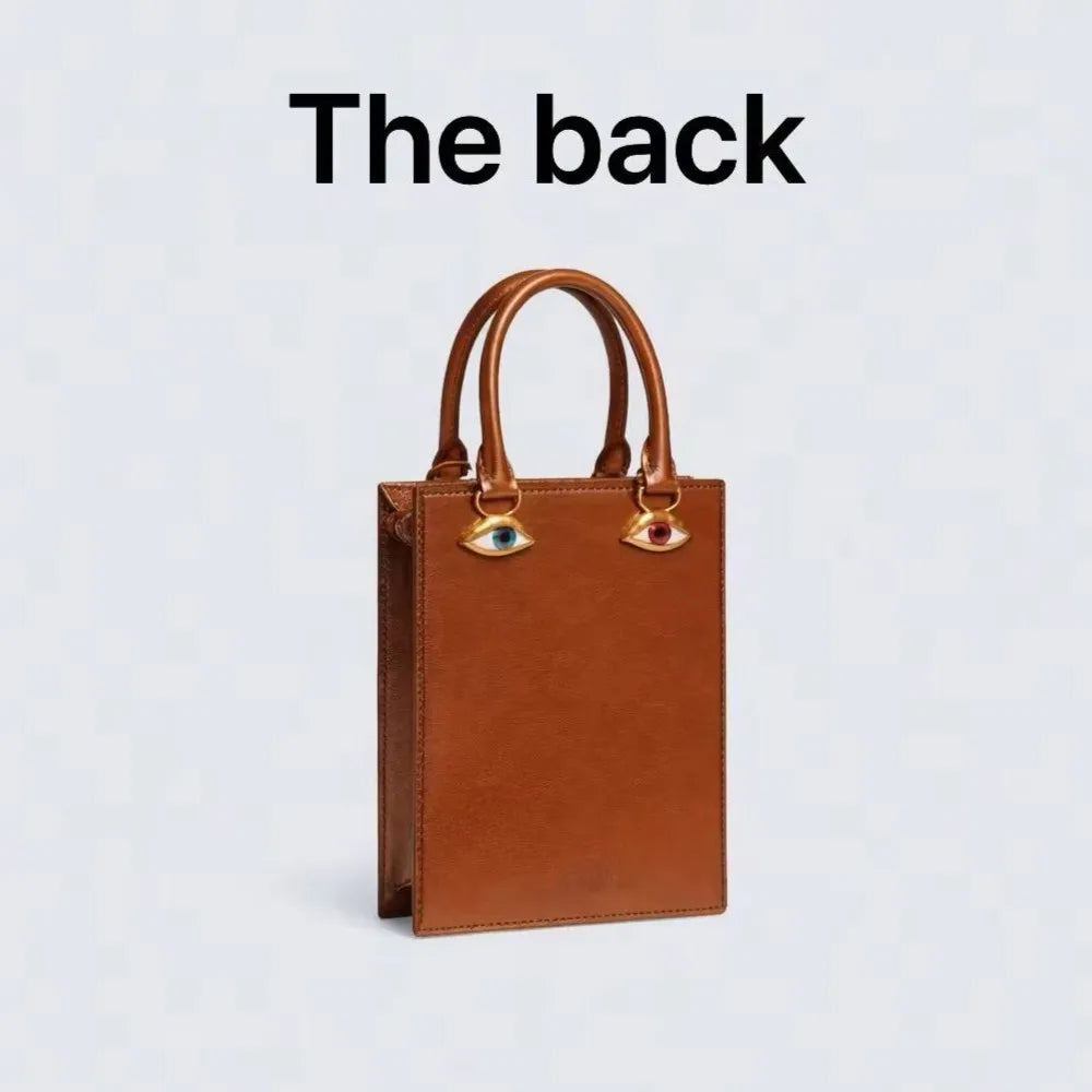 Women's Retro 3D Face Handbag, Unique PU Leather Square Shoulder Bag, Stylish Crossbody Purse