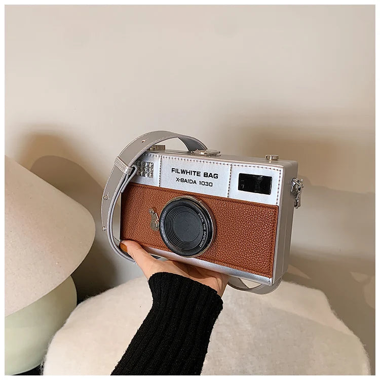 Retro Camera Shaped PU Box Unisex Crossbody Bag 2026 New Versatile Fashion Square Bag Casual Commuting Crossbody Bag