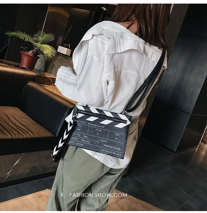 Movie Clapperboard Crossbody Bag | Cute PU Leather Clutch Purse