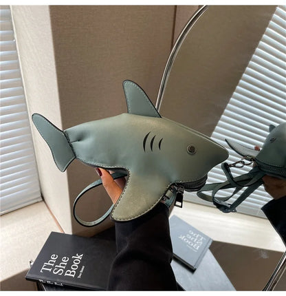 Cute Shark Crossbody Bag for Women | Unique Mini Shoulder Purse