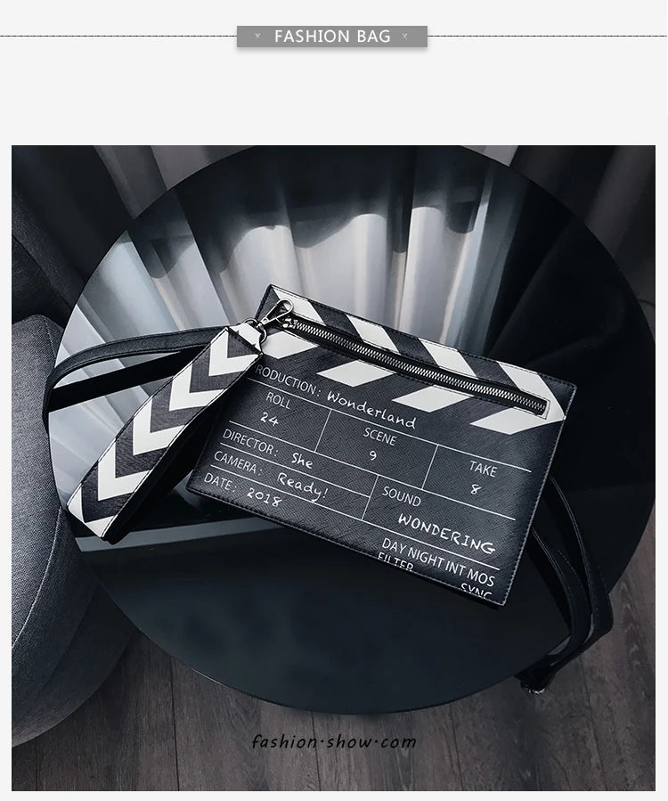 Movie Clapperboard Crossbody Bag | Cute PU Leather Clutch Purse