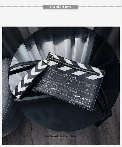 Movie Clapperboard Crossbody Bag | Cute PU Leather Clutch Purse