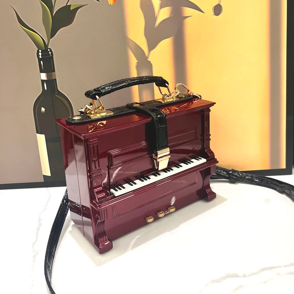 Piano Shaped Handbag for Women | Unique Clutch Statement Purse