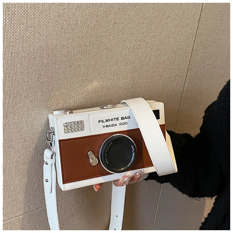 Retro Camera Shaped PU Box Unisex Crossbody Bag 2026 New Versatile Fashion Square Bag Casual Commuting Crossbody Bag