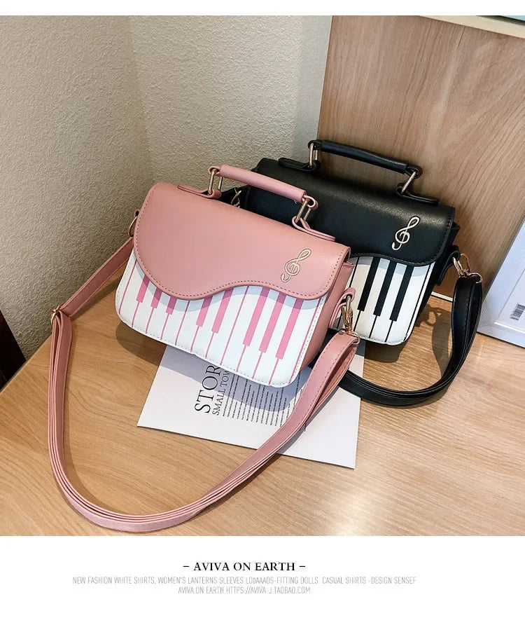 Women's Shoulder Bag Korean Piano Design Women Shoulder Bags PU Leather Messenger Bag Handbag Fashion Corssbody Bag