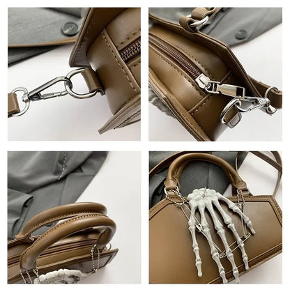 Gothic Coffin Handbag with Skeleton Hand | Alternative Shoulder Bag