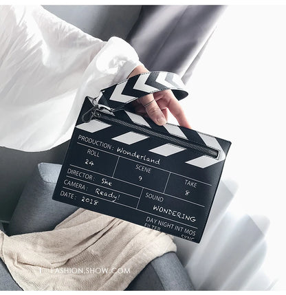 Movie Clapperboard Crossbody Bag | Cute PU Leather Clutch Purse