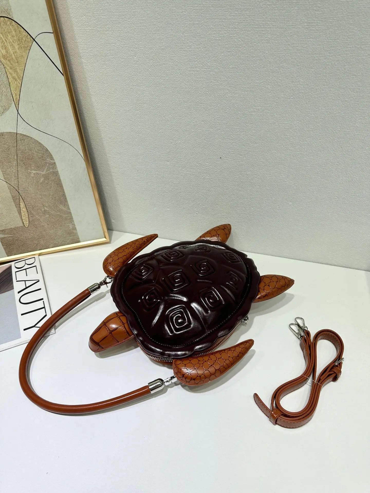 2025 Autumn/Winter New Fashion, Creative, Cute and Funny Turtle Bag, Women's Handbag, Single-Shoulder Crossbody Bag
