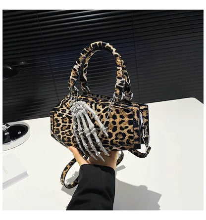 Gothic Coffin Handbag with Skeleton Hand | Alternative Shoulder Bag