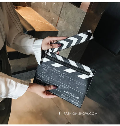 Movie Clapperboard Crossbody Bag | Cute PU Leather Clutch Purse