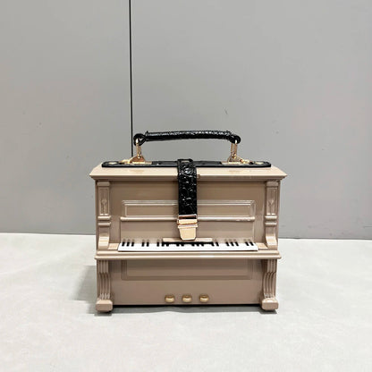 Piano Shaped Handbag for Women | Unique Clutch Statement Purse
