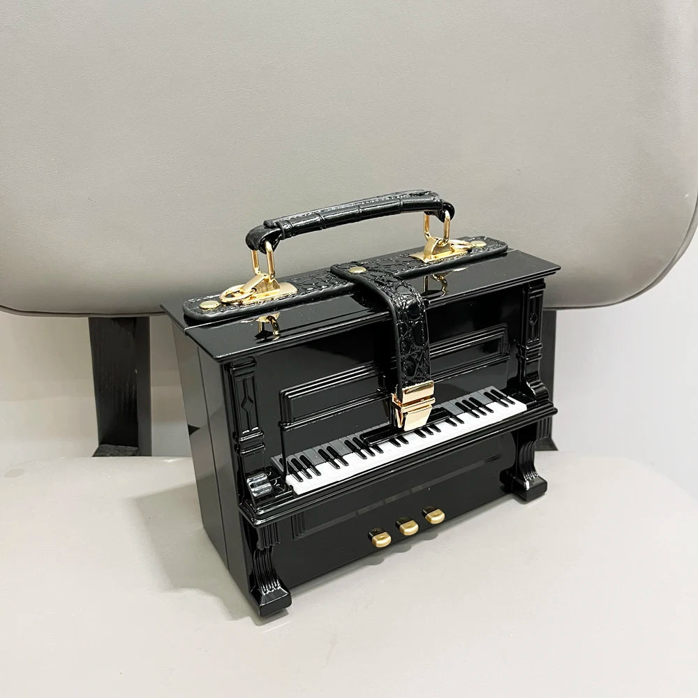 Piano Shaped Handbag for Women | Unique Clutch Statement Purse