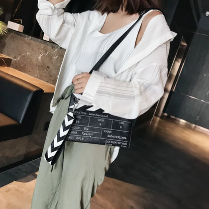 Movie Clapperboard Crossbody Bag | Cute PU Leather Clutch Purse
