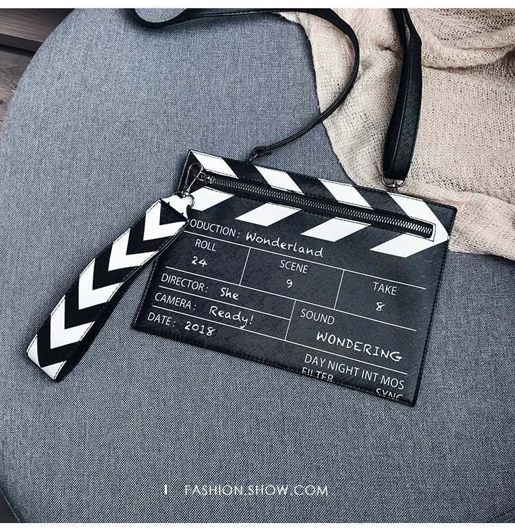 Movie Clapperboard Crossbody Bag | Cute PU Leather Clutch Purse