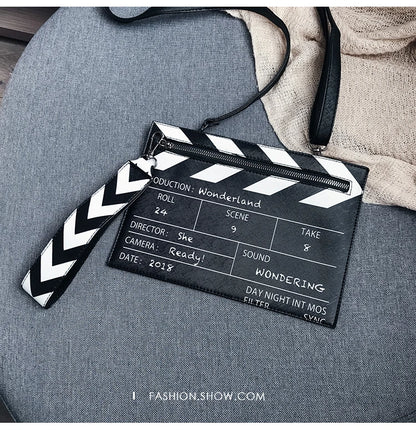 Movie Clapperboard Crossbody Bag | Cute PU Leather Clutch Purse