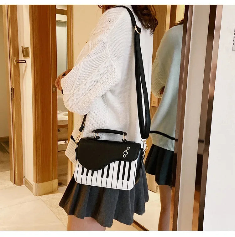 Women's Shoulder Bag Korean Piano Design Women Shoulder Bags PU Leather Messenger Bag Handbag Fashion Corssbody Bag