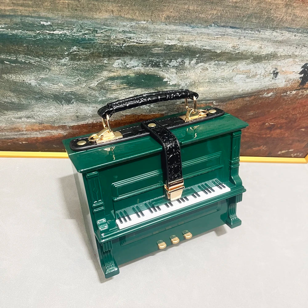 Piano Shaped Handbag for Women | Unique Clutch Statement Purse