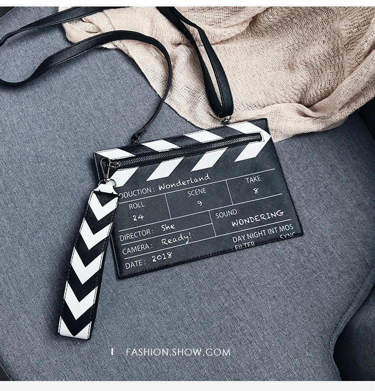 Movie Clapperboard Crossbody Bag | Cute PU Leather Clutch Purse