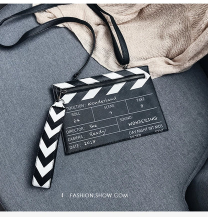 Movie Clapperboard Crossbody Bag | Cute PU Leather Clutch Purse