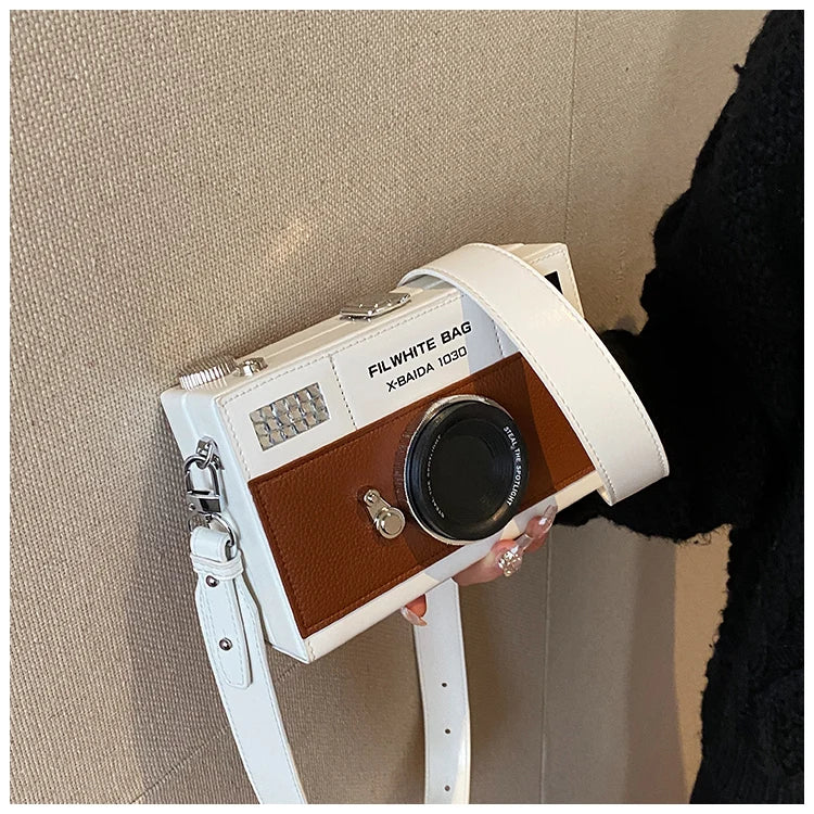 Retro Camera Shaped PU Box Unisex Crossbody Bag 2026 New Versatile Fashion Square Bag Casual Commuting Crossbody Bag