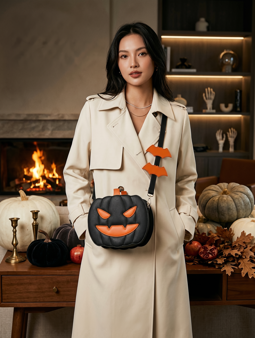 Halloween Pumpkin Crossbody Purse